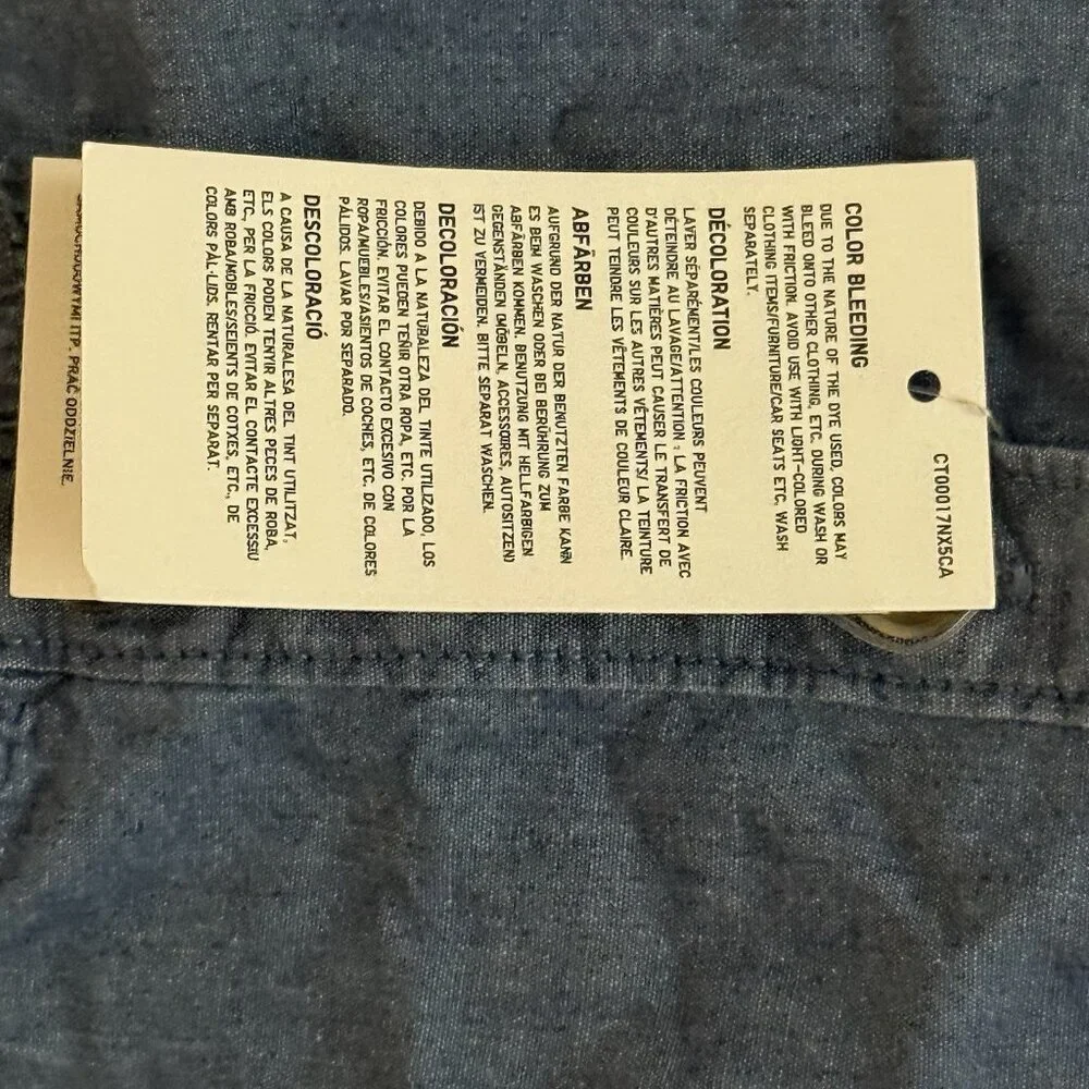Uniqlo Girls Blue Chambray Dress Size 7-8 Front Buttons Preppy School Casual NWT